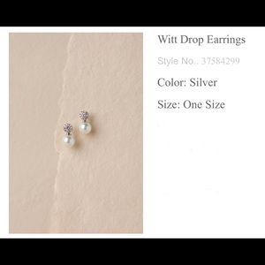 BHLDN Witt drop silver earrings.